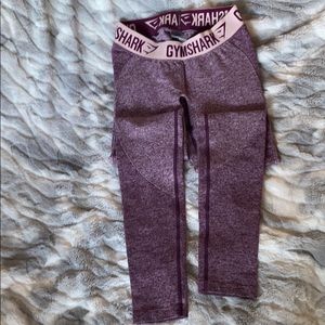 Gymshark Flex Leggings - Dark Ruby Marl/Blush Nude